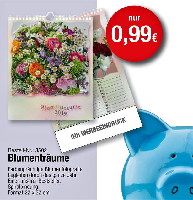 Wandkalender Blumenträume